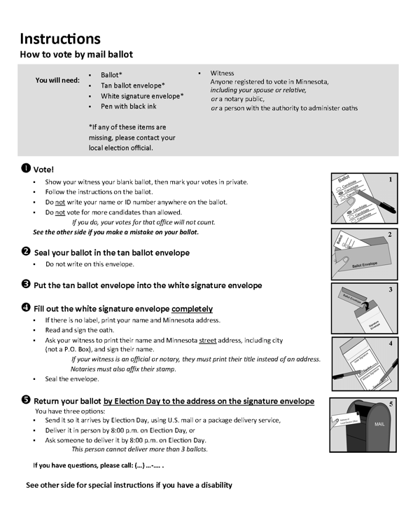 Absentee ballot instructions in Minnesota | Center for civic design