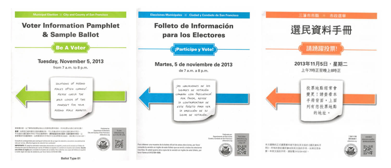 Sampler of color coding for language