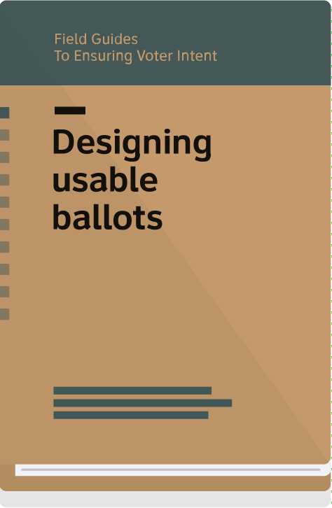 Field Guide 1 cover- Designing usable ballots