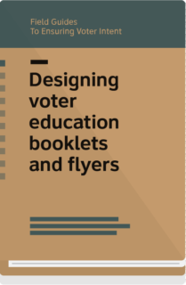 Field Guide 6 cover- designing voter education booklets and flyers