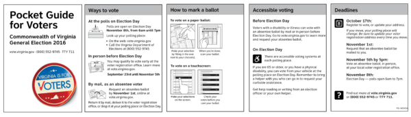 5 pages of the Pocket Guide for Voters