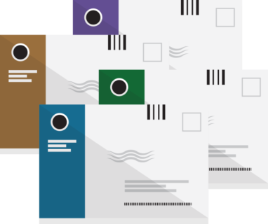 illustration of four envelopes