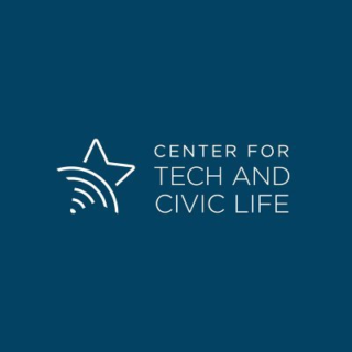 A star is to the right of the words "Center for Tech and Civic Life"