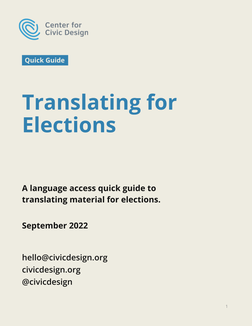 Cover Translating for Elections
