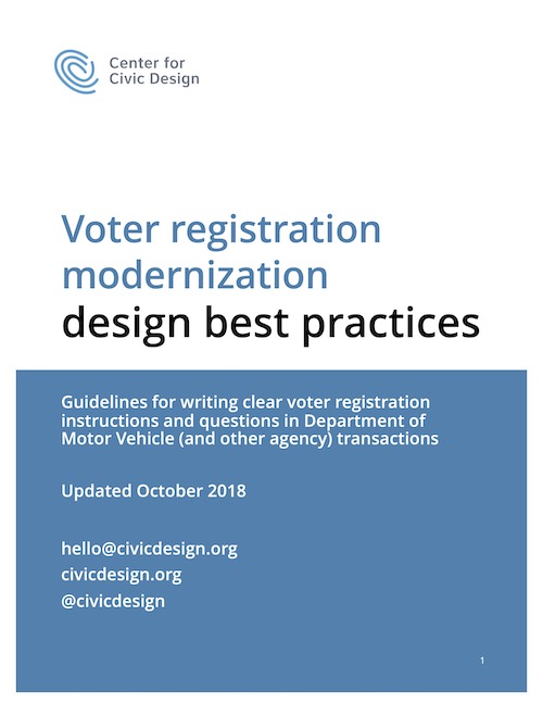 Modernizing voter registration with automatic voter registration