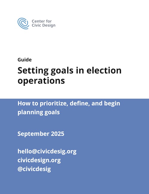 Cover page of setting goals in election operations