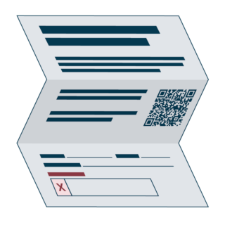 illustration of voter response mailer