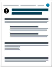 Illustration of a take home notice